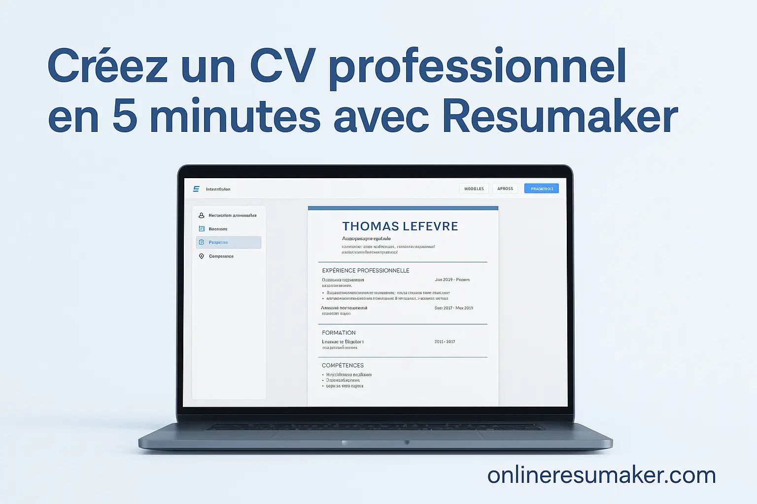 Resumaker : Créez un CV professionnel gratuitement en 5 minutes